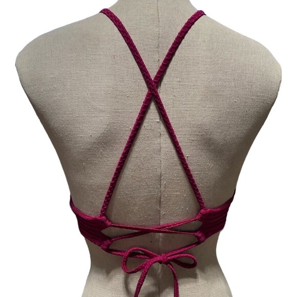 Robin Piccone Halter S Swimwear Top Cross-Back Orchid - Picture 3 of 9